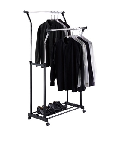 Organize It All Double Adjustable Garment Rack