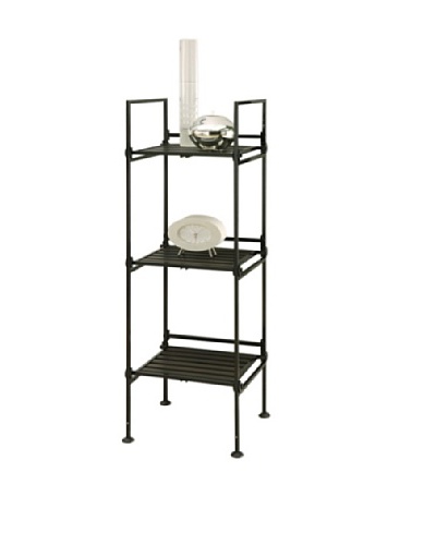 Organize It All Ebonize 3-Tier Square Shelf