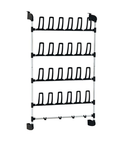 Organize It All Basic Overdoor Shoe Rack with Hook, 12-Pair