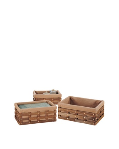 Organize It All Set of 3 Havana Rectangular Baskets