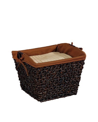 Organize It All Twist Storage Basket, Cocoa