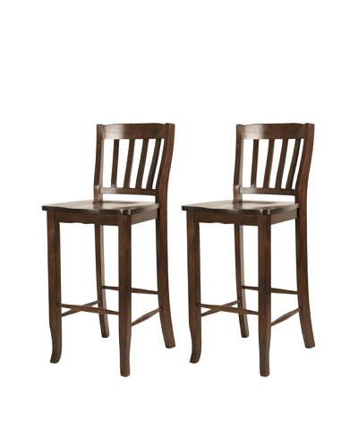 Orient Express Set of 2 Charlotte 30″ Barstools, Espresso