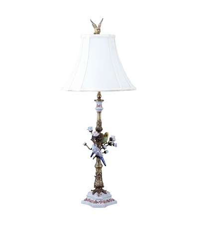 Oriental Danny Lamp with Flower Detal