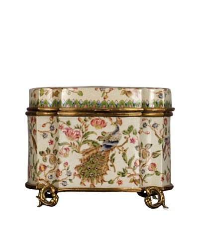 Oriental Danny Peacock Porcelain Box