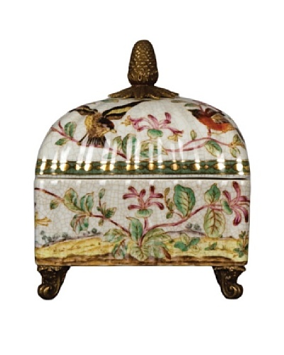 Oriental Danny Porcelain Rounded Top Box with Will Bird