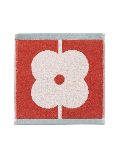 Orla Kiely Flower Abacus Wash Cloth, Tomato