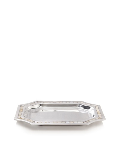 Pampa Bay Rectangular Tray with Mother-of-Pearl Border