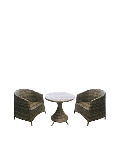 Outdoor Pacific by Kannoa Armchair & Table Set, Coconut