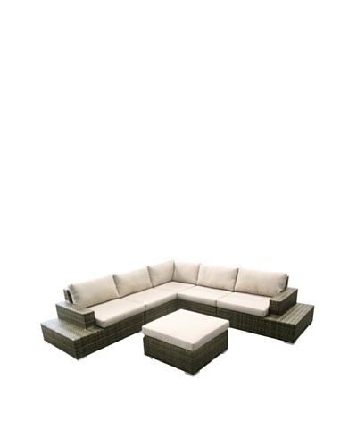 Outdoor Pacific by Kannoa L-Shaped Sectional Set, Coconut