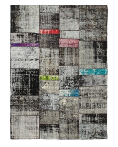 One Of A Kind Overdyed Rug, Grey Multi, 7′ x 9′ 9″