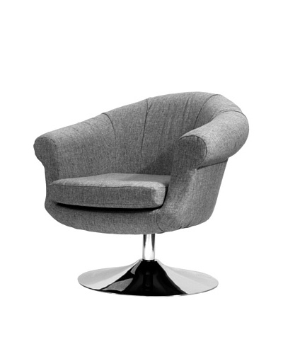 Overman International Disc Base Twist Chair, Light Grey