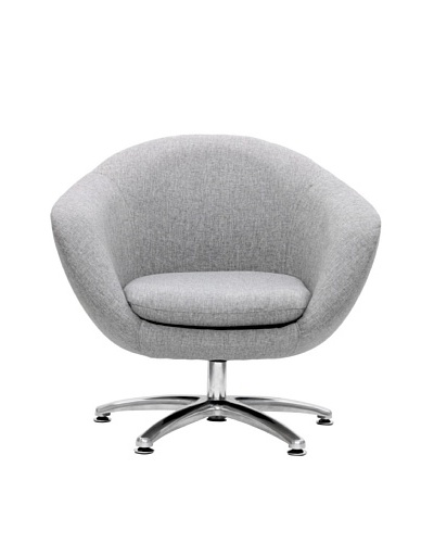 Overman International Five Prong Base Comet Chair, Light Grey