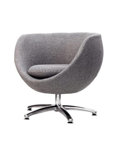 Overman International Five Prong Base Globus Chair, Light Grey