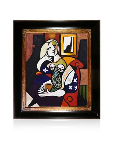Pablo Picasso Woman with Book Framed Oil Painting, 20 x 24
