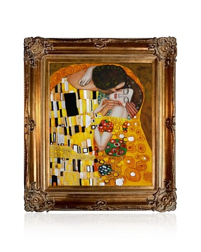 Gustav Klimt The Kiss Framed Oil Painting