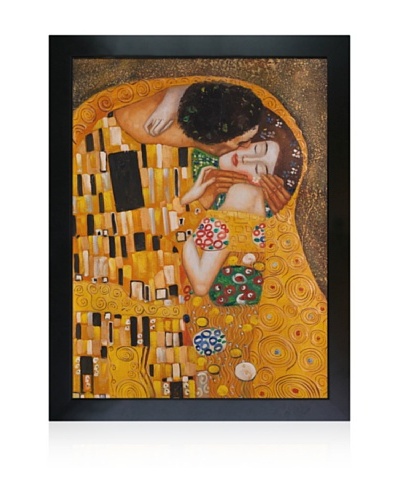 Gustav Klimt The Kiss Framed Oil Painting