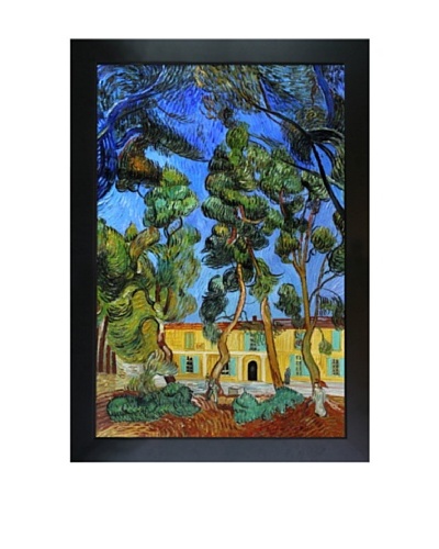 Vincent Van Gogh Trees in the Garden of St. Paul Hospital Framed Oil Painting