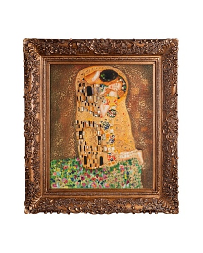 Gustav Klimt The Kiss Framed Oil Painting