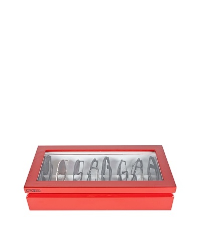 OYOBox Luxury European Inspired Eyewear Organizer, Red