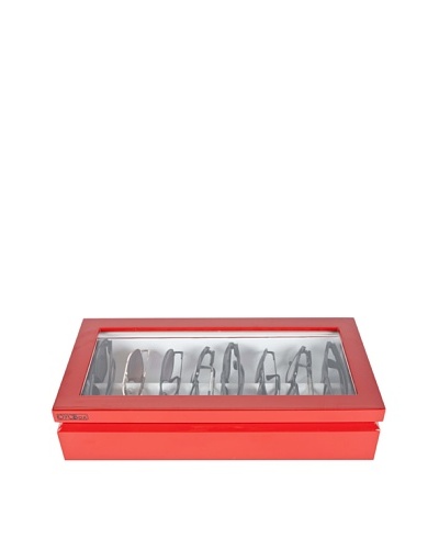 OYOBox Luxury European Inspired Eyewear Organizer, Red