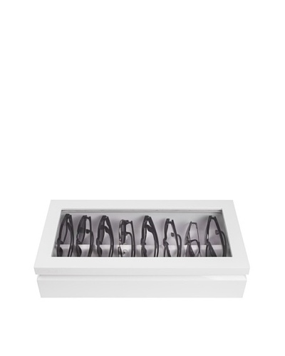 OYOBox Luxury European Inspired Eyewear Organizer, White