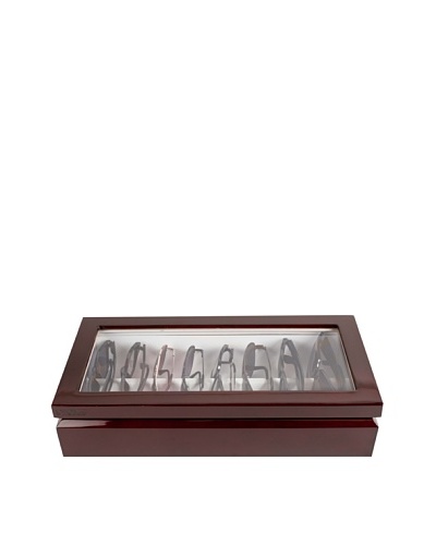 OYOBox Luxury European Inspired Eyewear Organizer, Burgundy