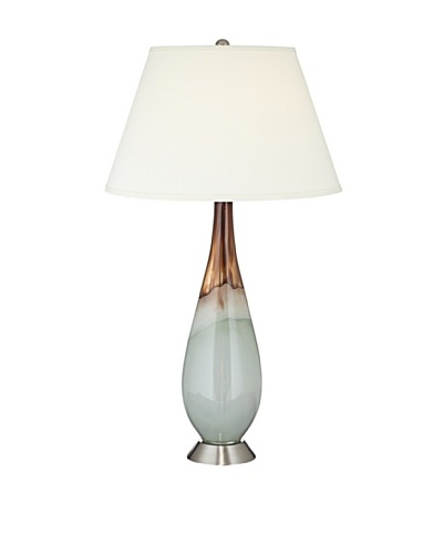 Pacific Coast Lighting Jade & Amber Hand Blown Glass Table Lamp