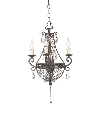 Pacific Coast Lighting Celebración de la Vida Mini Chandelier, Old-World Brass