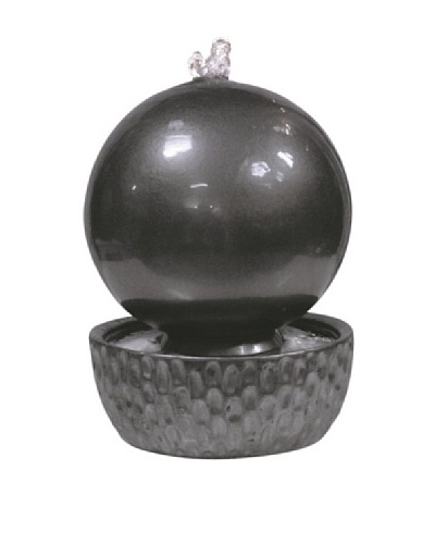 Pacific Décor Globe Fountain, Metallic Black, 13″As You See