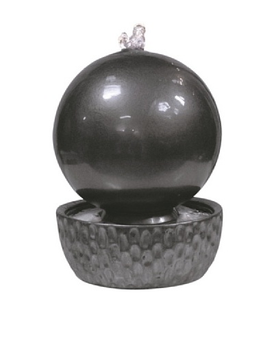 Pacific Décor Globe Fountain, Metallic Black, 13As You See