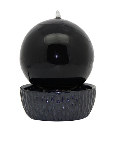 Pacific Décor Globe Fountain, Shiny Black, 13As You See