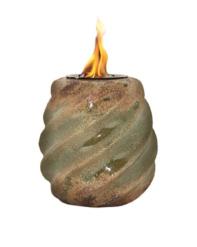 Pacific Décor Rustic Swirl Flame Pot, Forest, 6
