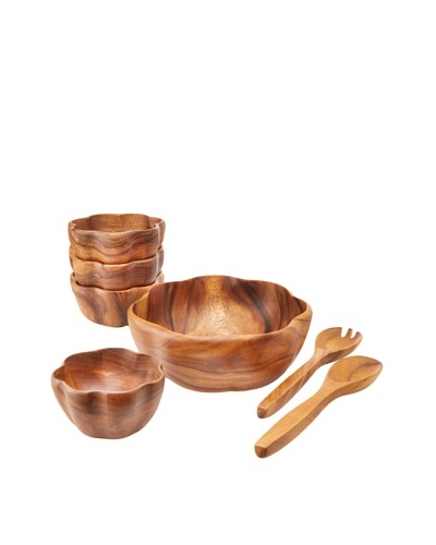 Pacific Merchants Acaciaware Salad Serving Set with 10″ Bowl