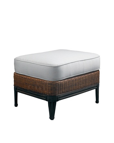 Padma's Plantation Outdoor Palm Beach Ottoman, Antiqued Natural