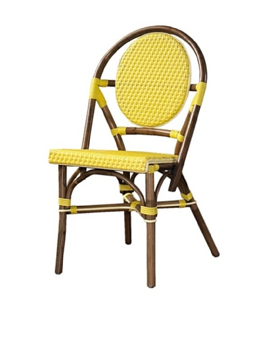 Padma’s Plantation Set of 2 Paris Bistro Chairs, Yellow