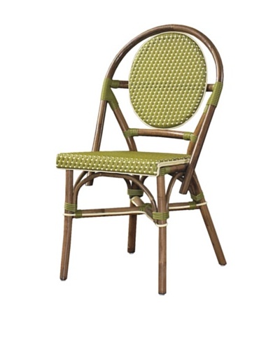 Padma's Plantation Set of 2 Paris Bistro Chairs, Green