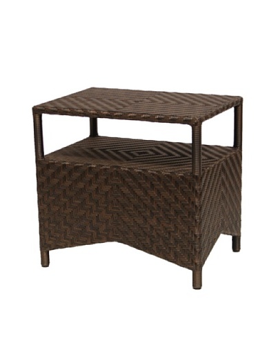 Palecek Manila Outdoor End Table, Dark Brown