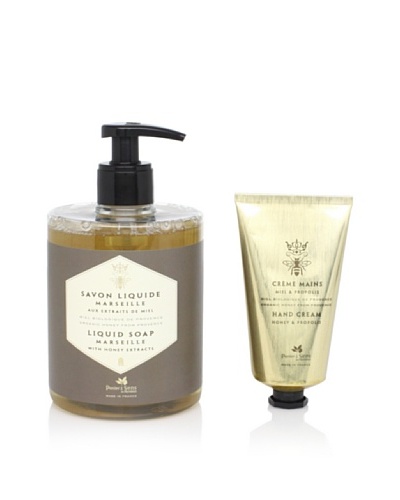 Panier des Sens Organic Honey Liquid Soap and Hand Cream, Set of 2