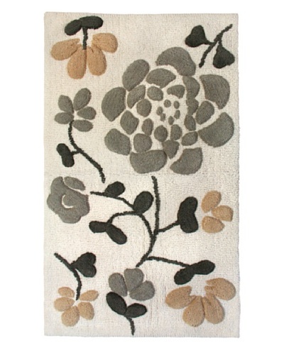 Park B. Smith Asian Garden Bath Rug, Natural/Linen, 24 x 40