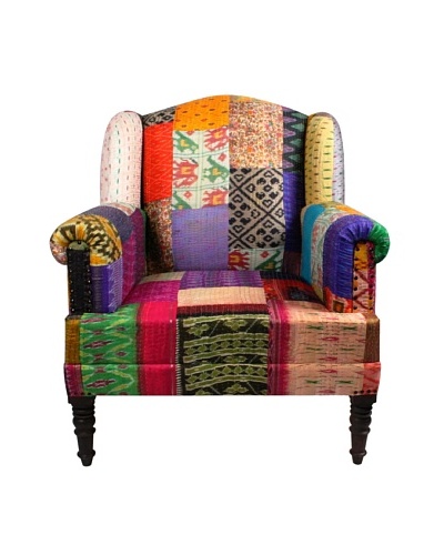 Melange Home Bengali One-of-a-Kind Chair, Mixed Ikats