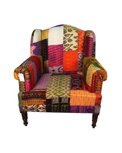 Melange Home Bengali One-of-a-Kind Chair, Mixed Ikats