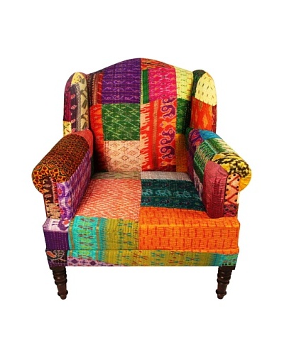 Melange Home Bengali One-of-a-Kind Chair, Mixed Ikats