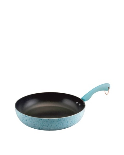 Paula Deen 12 Open Deep Porcelain Cookware Skillet [Aqua Speckled]