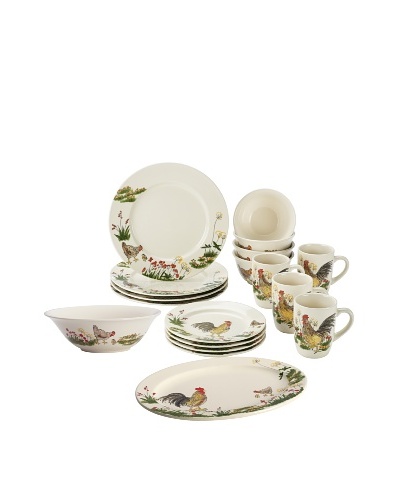 Paula Deen Southern Rooster 18 Piece Dinner & Serveware Set