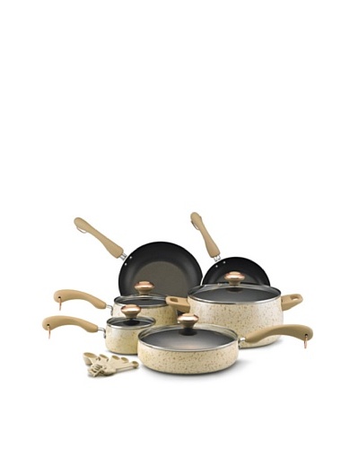 Paula Deen 15-Piece Porcelain Cookware Set [Oatmeal]