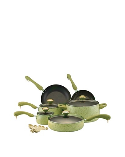 Paula Deen 15-Piece Porcelain Cookware Set [Pear]