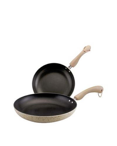 Paula Deen Signature Porcelain 9″and 11″ Nonstick Skillet Twin Pack [Oatmeal Speckled]