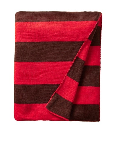 pür by pür cashmere Orange/Coffee Jacquard Stripe Throw