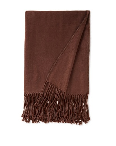 pür cashmere Viscose Bamboo Throw, Chocolate, 50 x 65