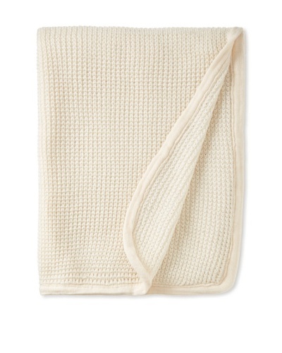 pür cashmere Thermal Knit Throw, Crème, 50″ x 70″